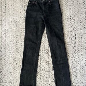 Zara Women's Straight Leg Black Jeans